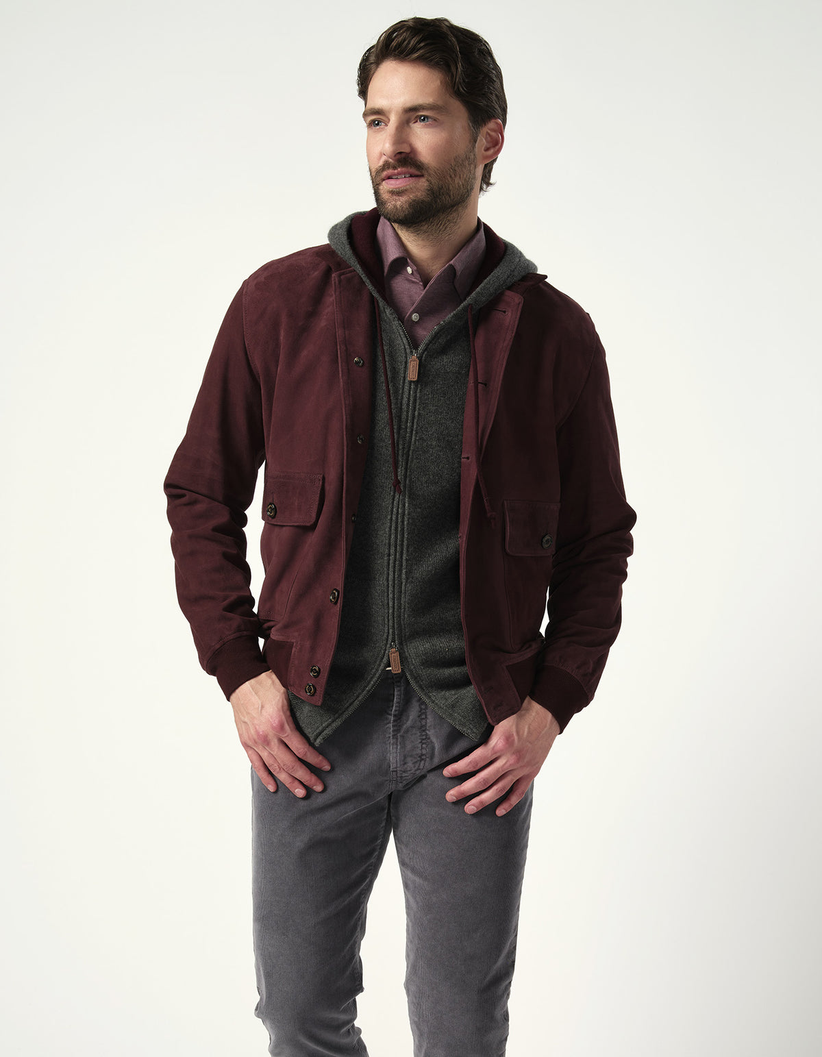 Grenelle Suede Bomber Jacket