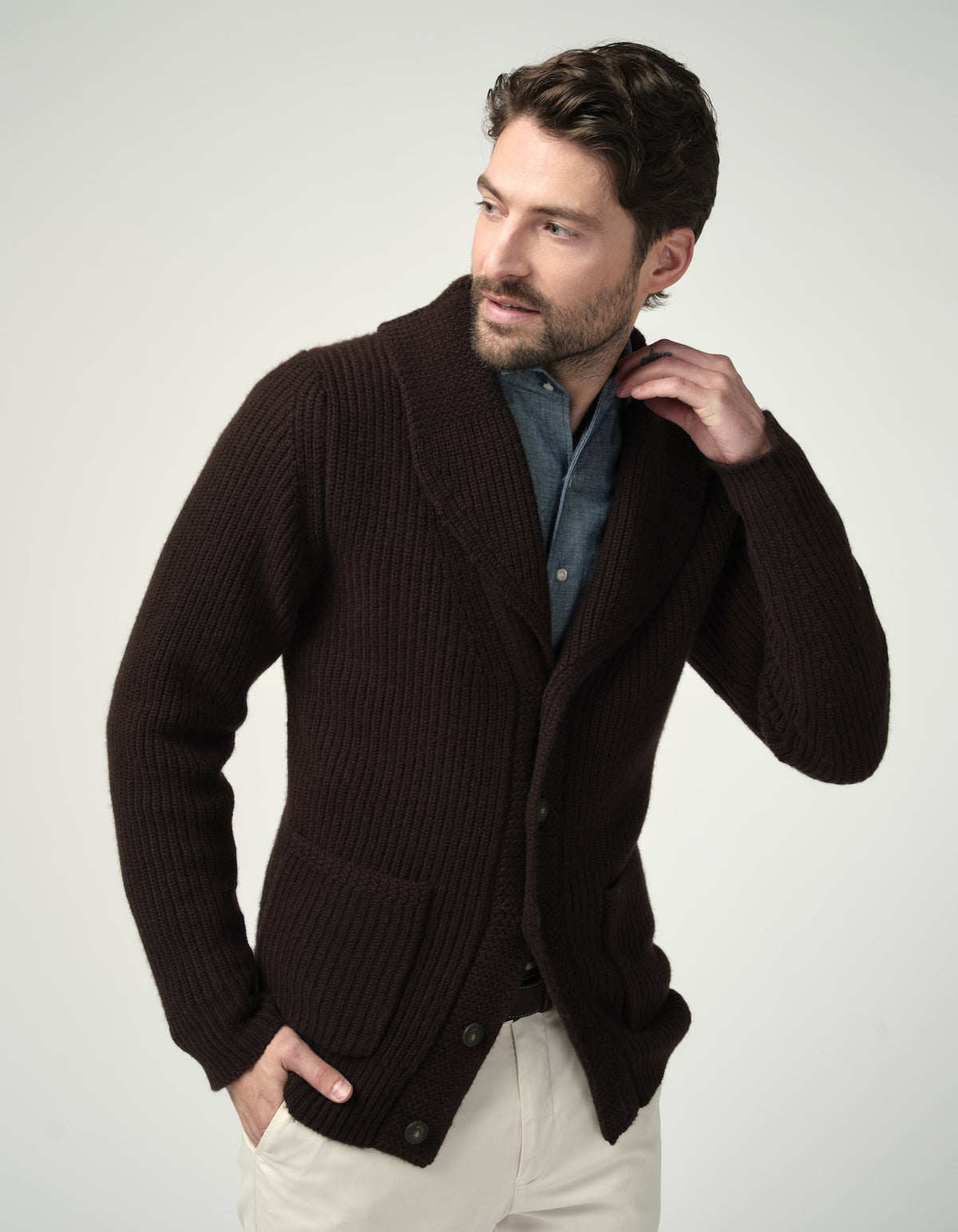 Cashmere Shawl Cardigan