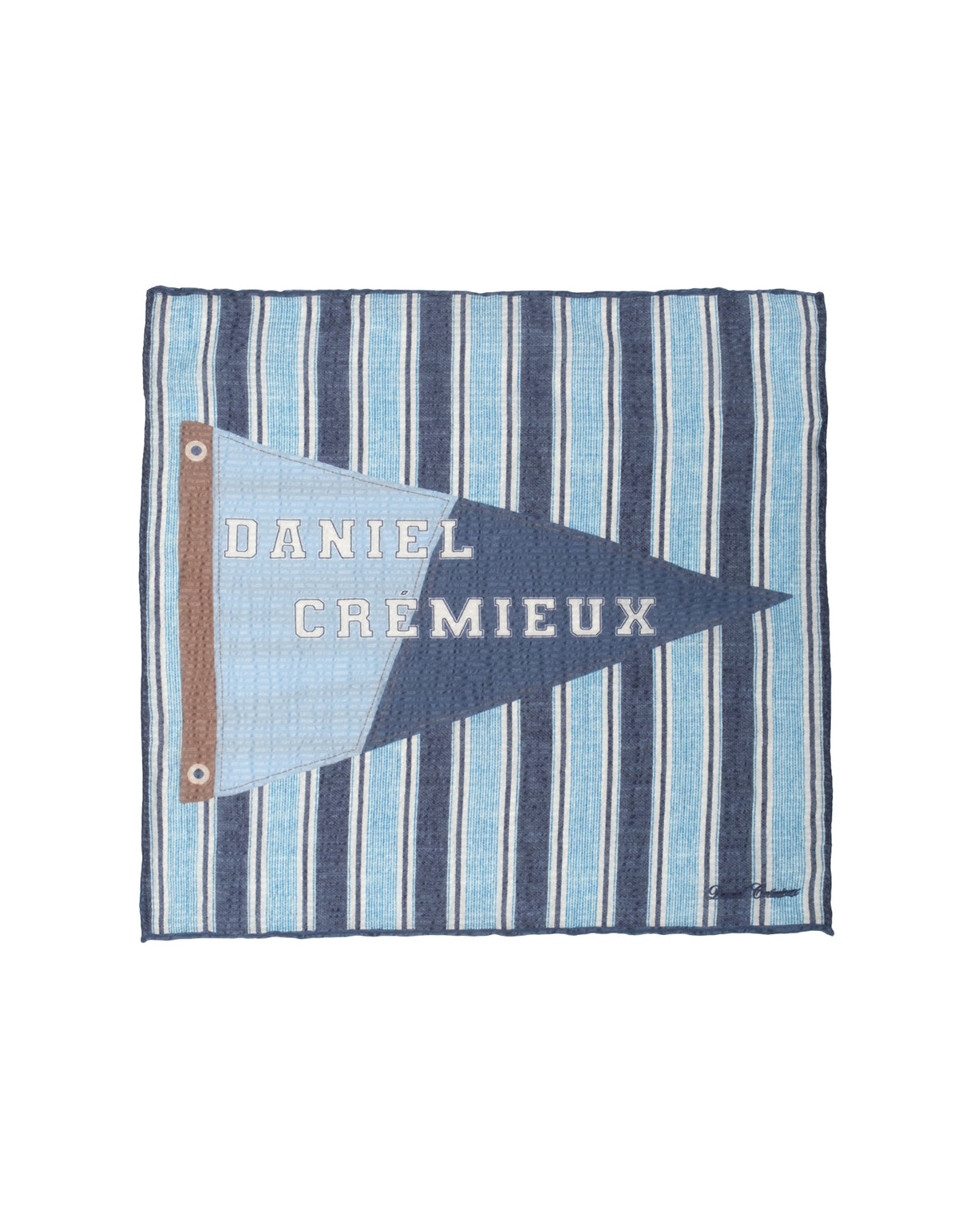 Seersucker Flag Print Pocket Square