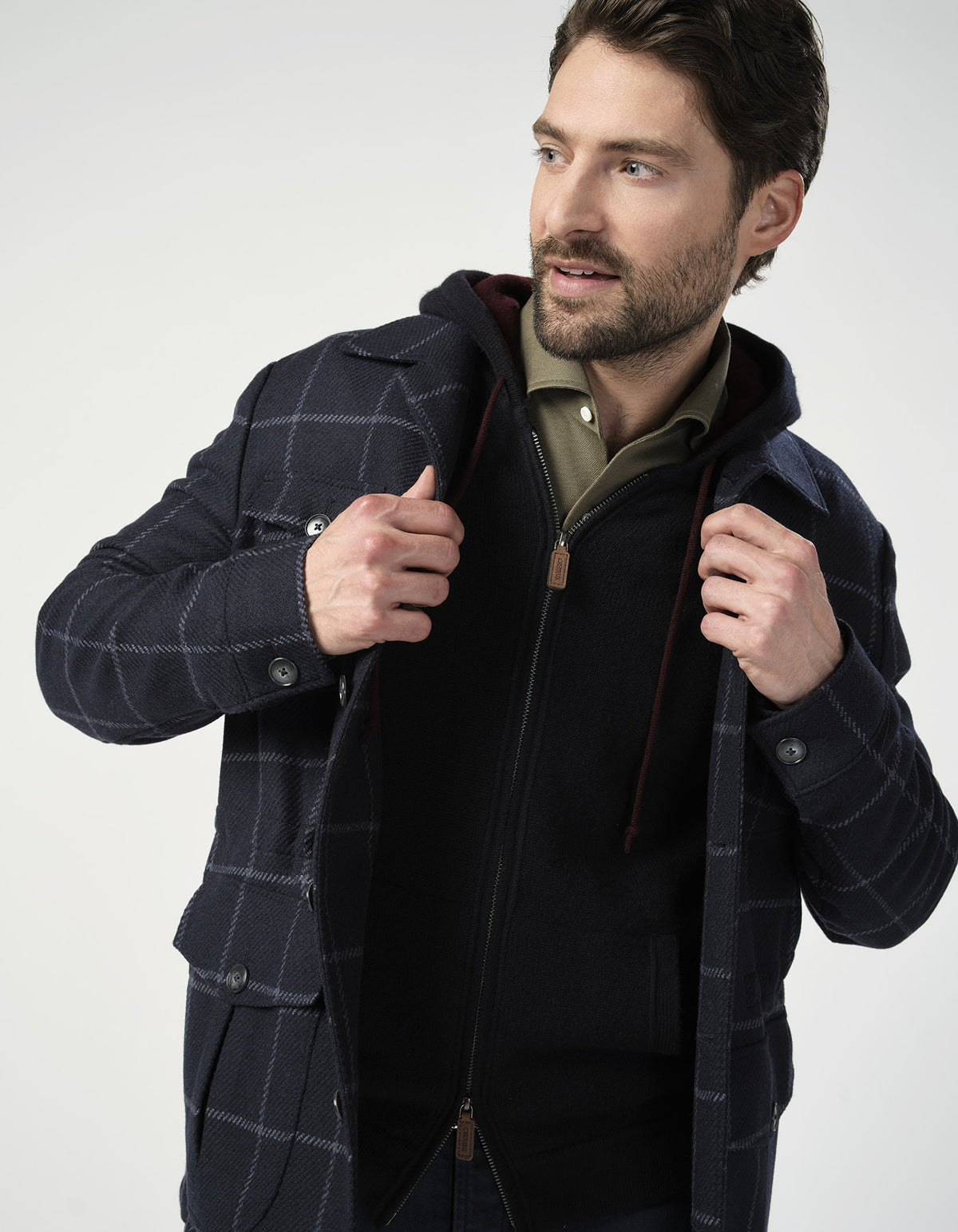 Hunting Check Safari Jacket
